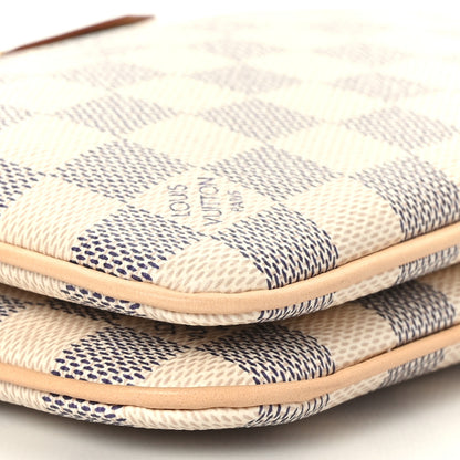 Louis Vuitton Damier Azur Double Zip Pochette 8 of 9
