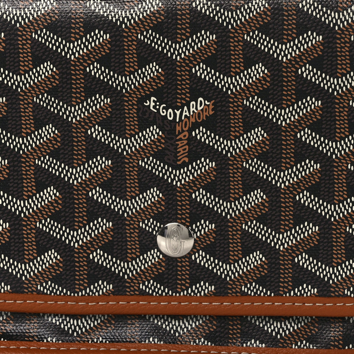 Goyard Goyardine Plumet Wallet Clutch Black Gold 7 of 13