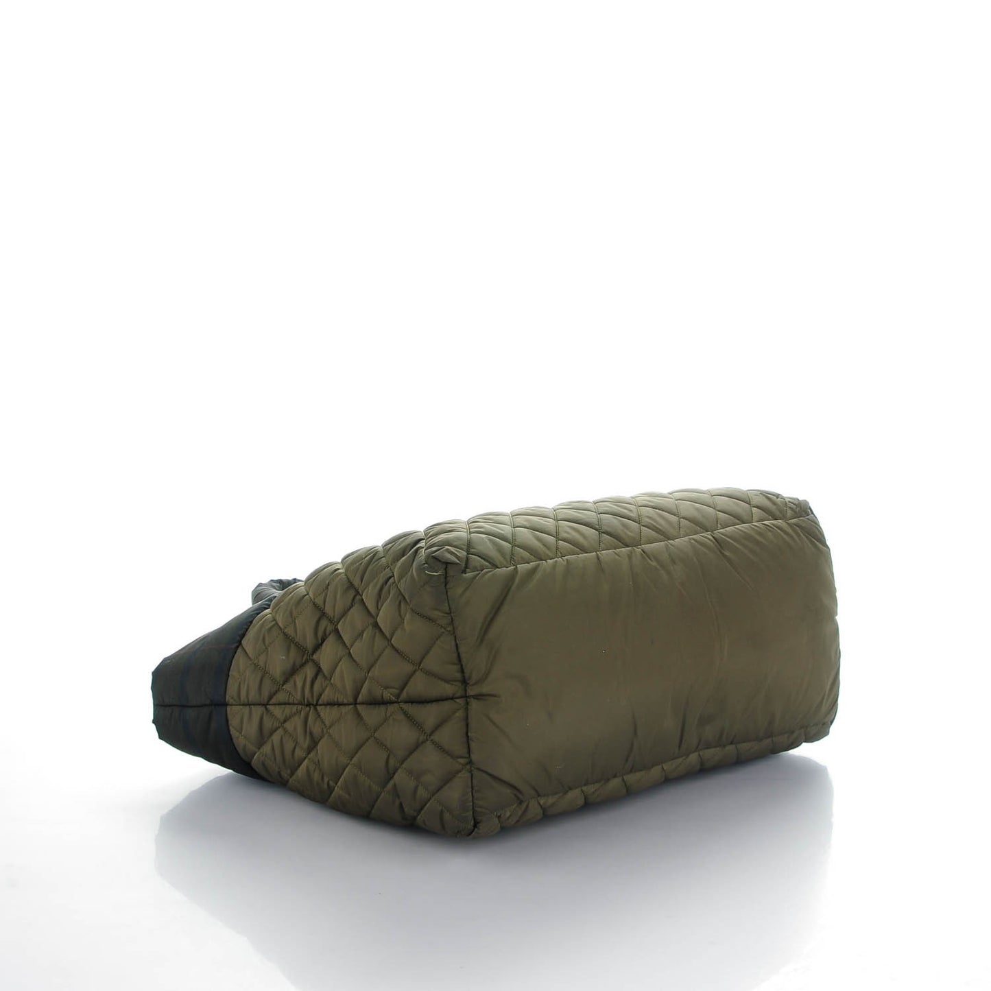 Nylon Quilted Medium Coco Cocoon Tote Khaki