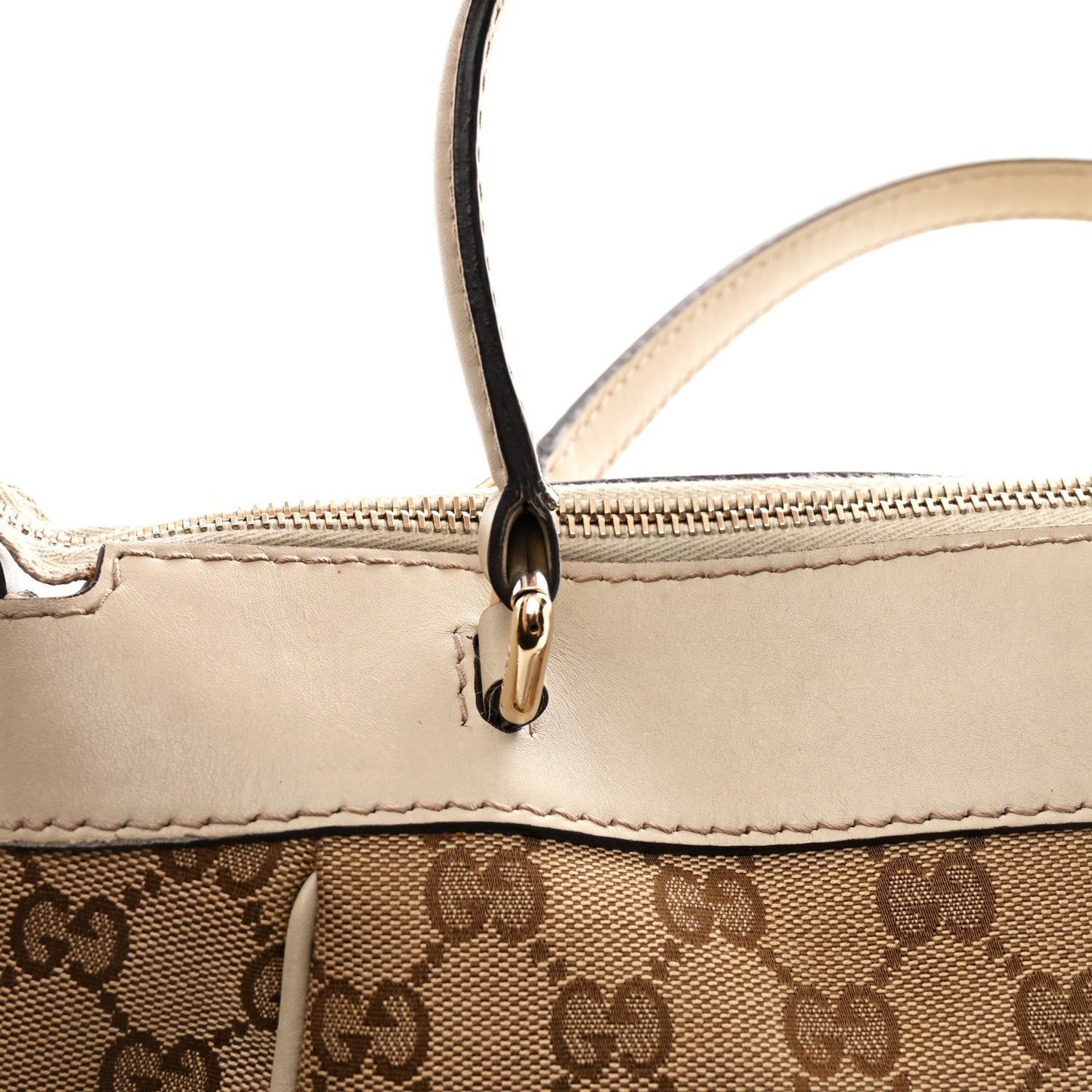 Gucci Monogram Web Mayfair Top Handle Satchel Beige 11 of 15