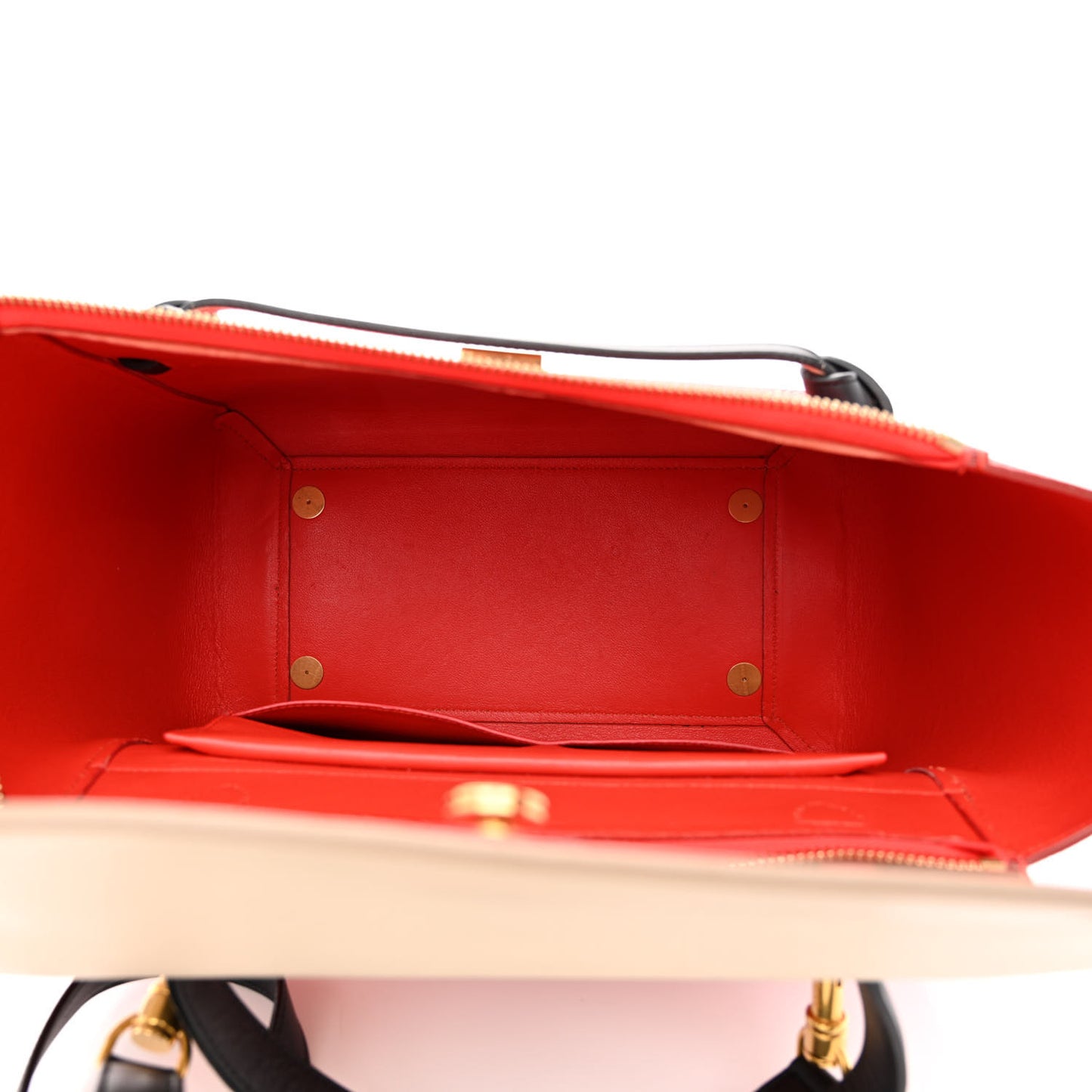 Elephant Calfskin Mini Tri-Color Belt Bag Vermillion