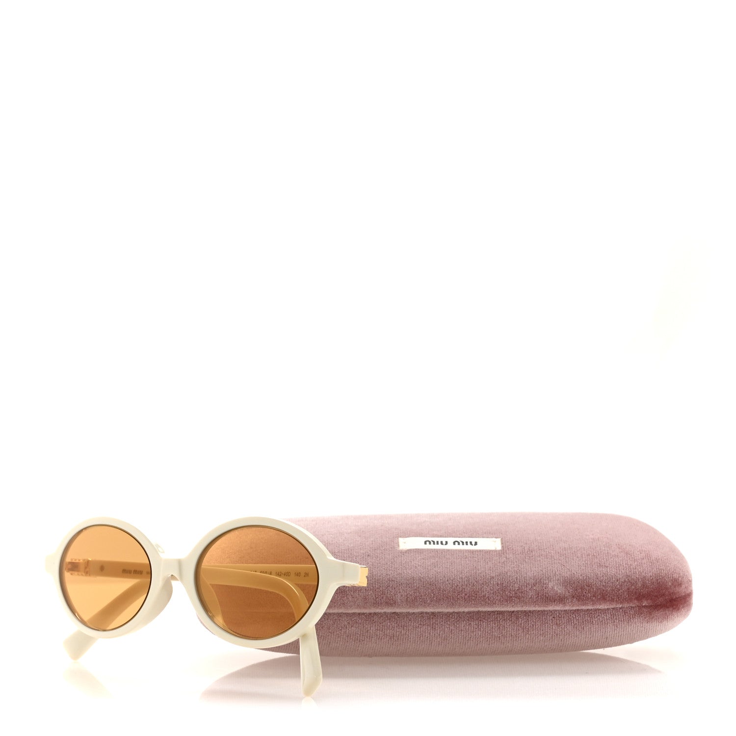 Miu Miu Acetate Oval Regard Sunglasses SMU04Z White 8 of 8