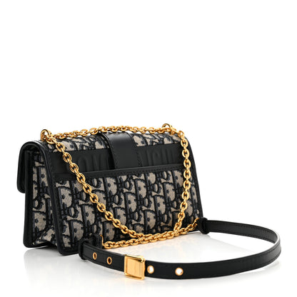 Christian Dior Oblique 30 Montaigne East West Chain Flap Bag Blue 3 of 10