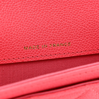 Chanel Caviar Quilted Flap Card Holder Wallet Pink 5 of 7