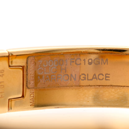 Hermes Enamel Narrow Clic Clac H Bracelet GM Marron Glace 5 of 5