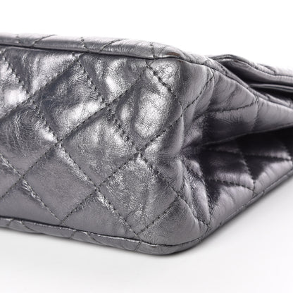 Chanel Metallic Aged Calfskin Quilted 2.55 Reissue 227 Flap Dark Silver 9 of 16