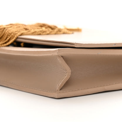 Saint Laurent Smooth Calfskin Classic Monogram Kate Tassel Chain Wallet Dark Beige 9 of 16
