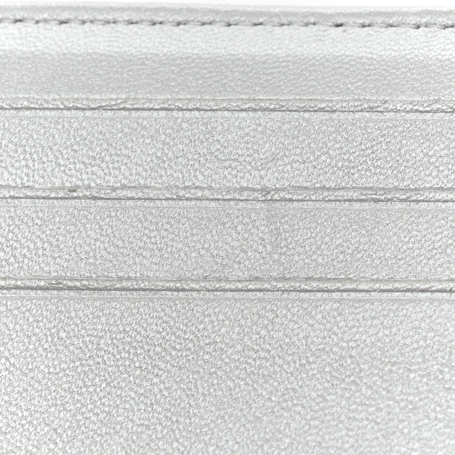 Chanel Metallic Caviar Quilted Compact Flap Wallet Silver 11 of 16