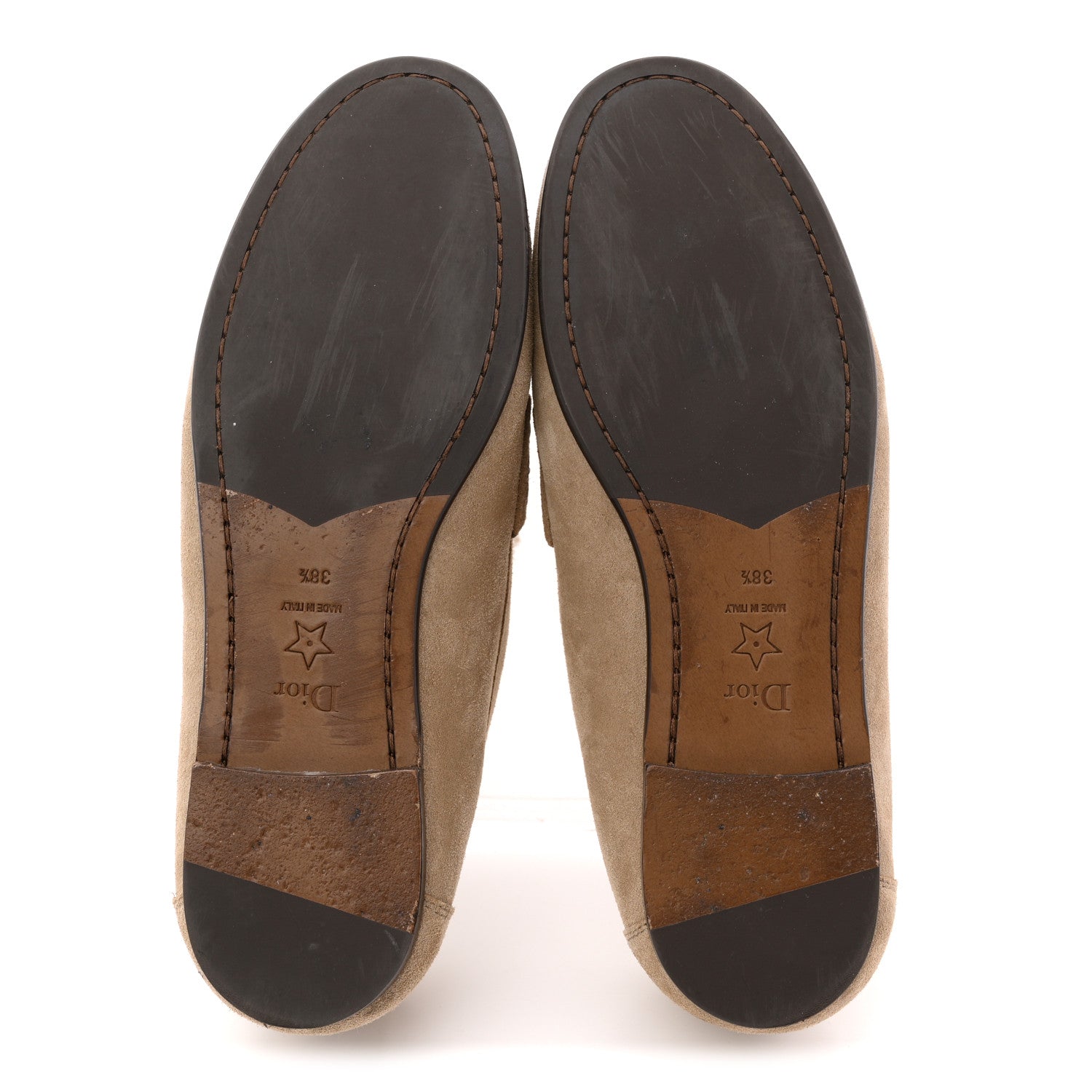 Christian Dior Suede Calfskin Shearling DiorAlps Dior Boy Loafers