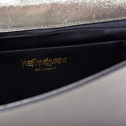 Saint Laurent Metallic Calfskin Monogram Large Belle De Jour Clutch Gold 6 of 6