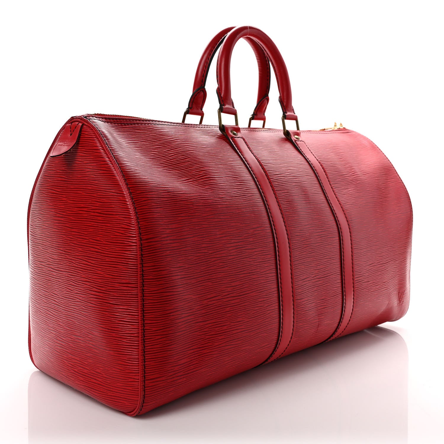 Louis Vuitton Epi Keepall 45 Castillan Red 3 of 11