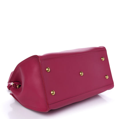 Saint Laurent Calfskin Small Classic Y Cabas Fuchsia 4 of 9