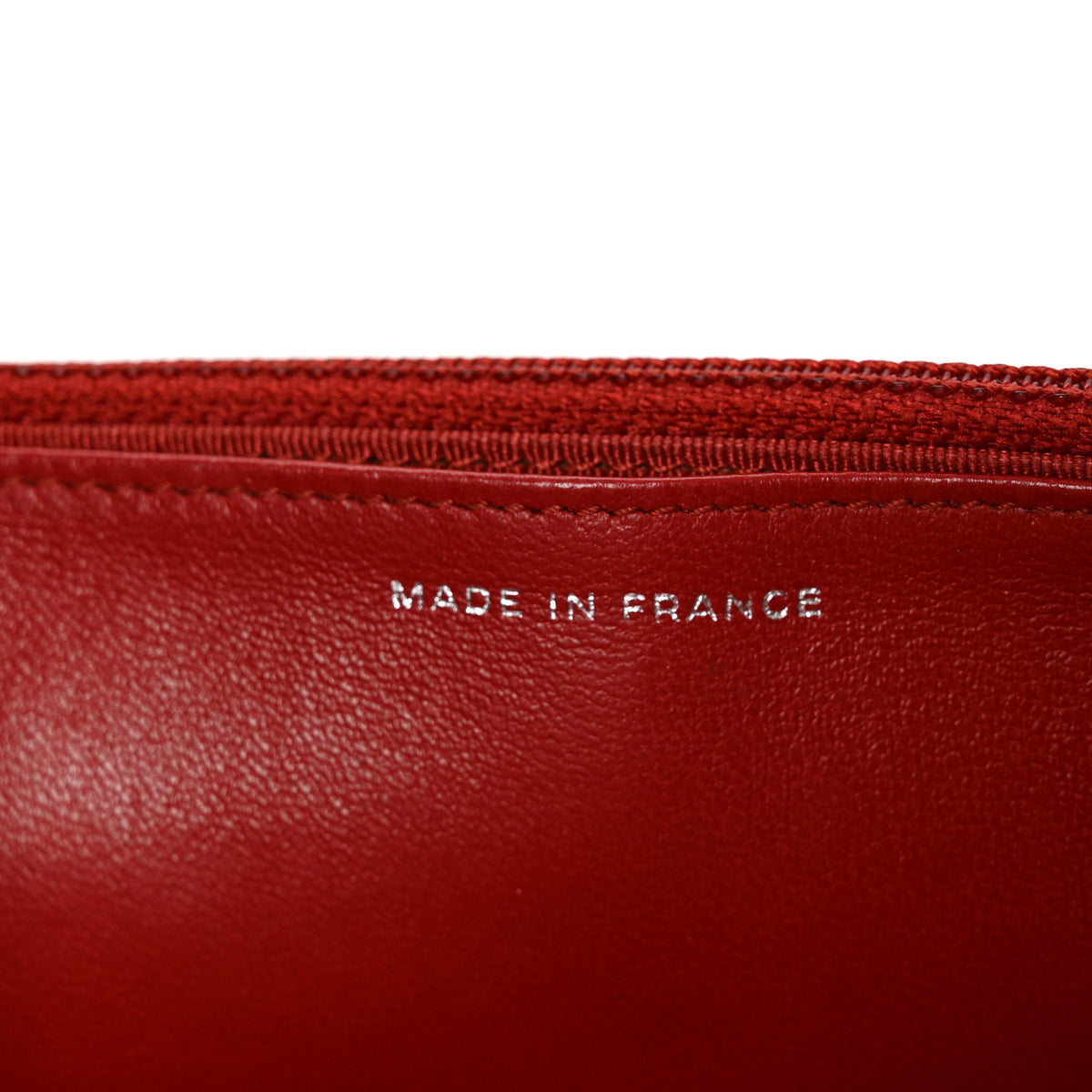 Chanel Lambskin Quilted Wallet On Chain WOC Red 7 of 11
