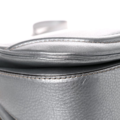 Gucci Metallic Calfskin Medium New Bamboo Top Handle Bag Silver 11 of 17