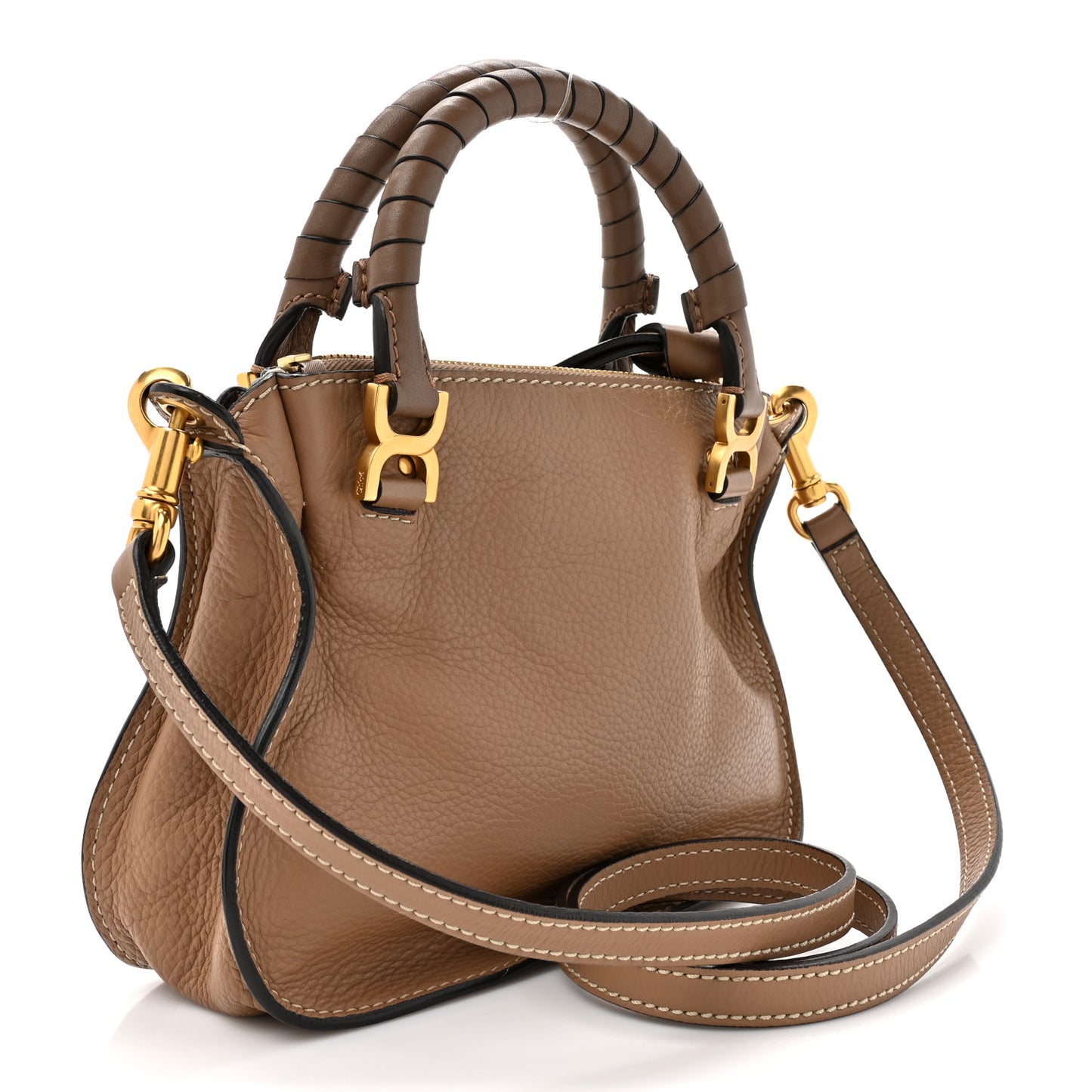 Calfskin Mini Marcie Satchel Nut