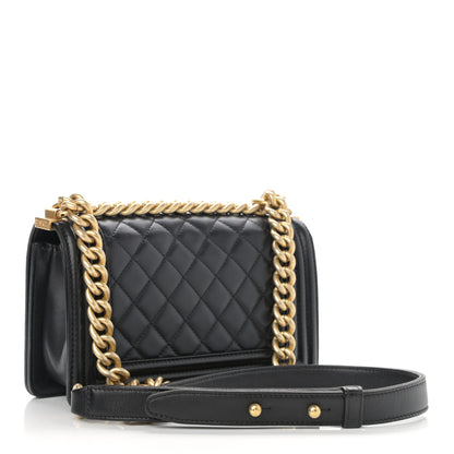 Chanel Lambskin Quilted Small Boy Flap Black 3 of 14