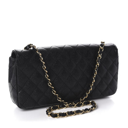 Chanel Caviar Quilted East West Flap Black 3 of 11