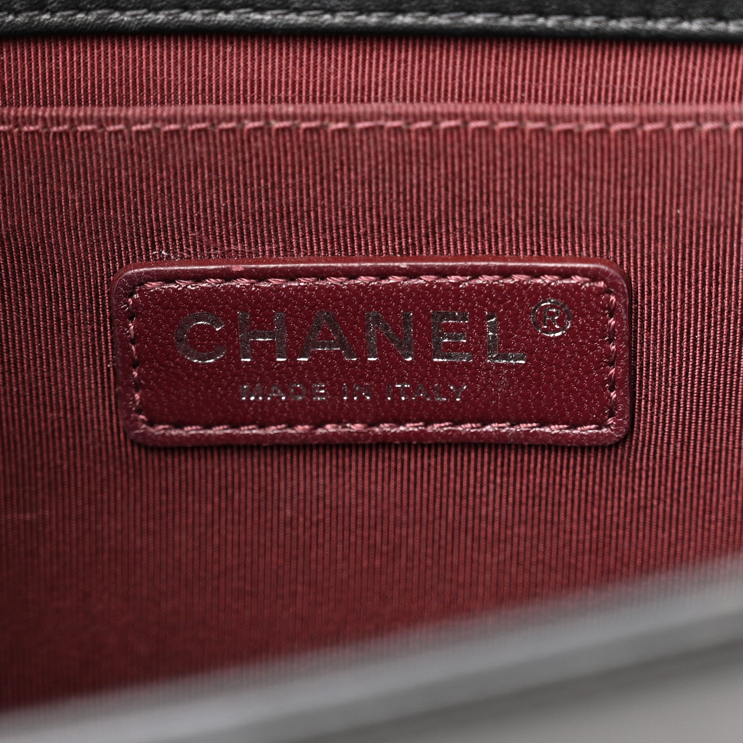 Chanel Calfskin Woven Medium Boy Flap Blue Burgundy 6 of 11