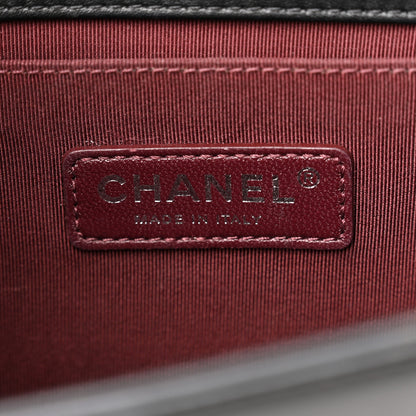 Chanel Calfskin Woven Medium Boy Flap Blue Burgundy 6 of 11