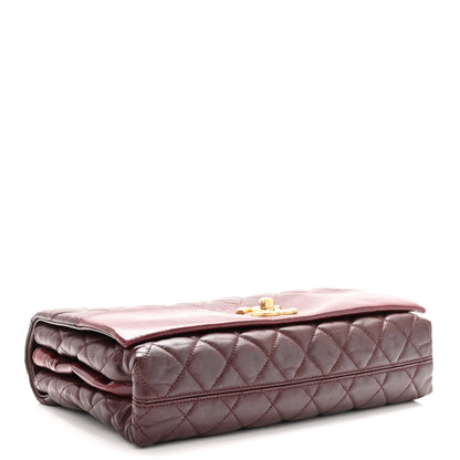 Chanel Calfskin Quilted Jumbo Soft Elegance Flap Bordeaux 4 of 12