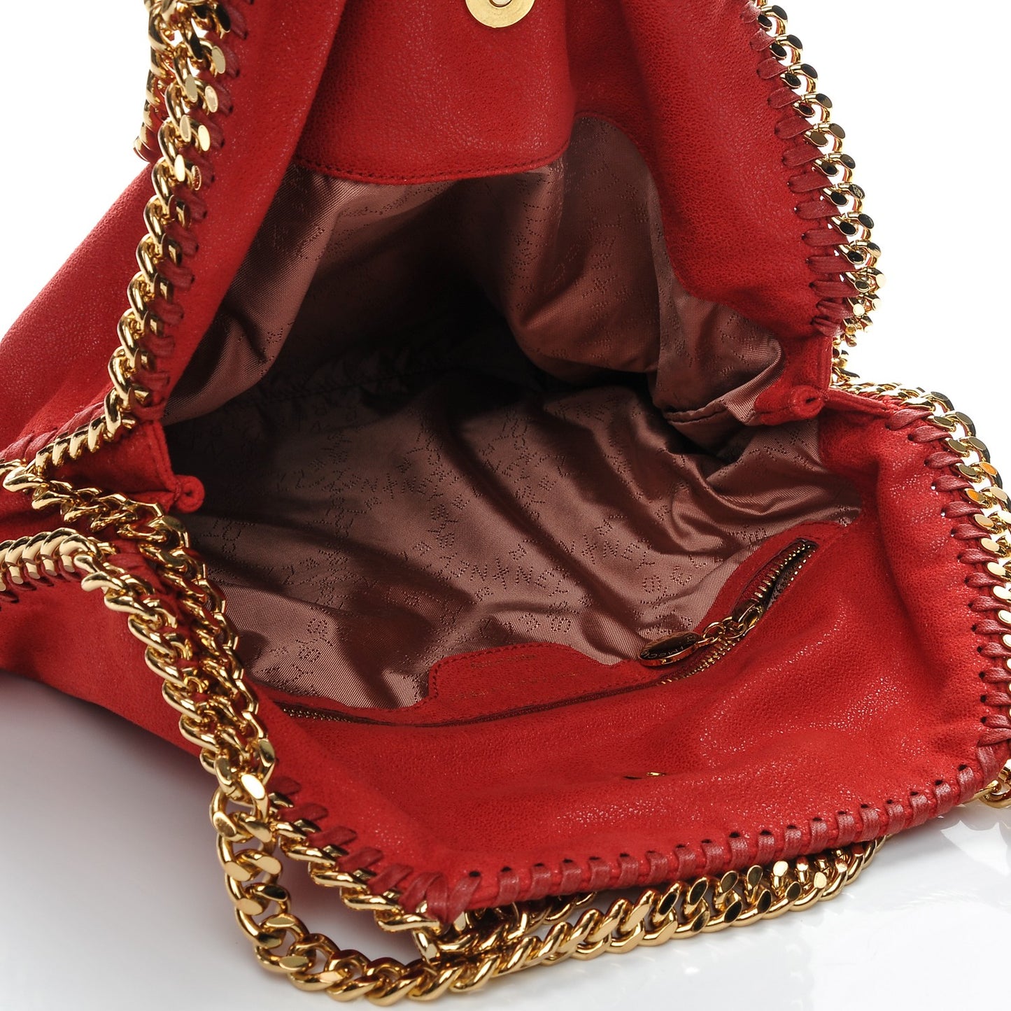 Shaggy Deer Falabella Small Fold Over Tote Chilli