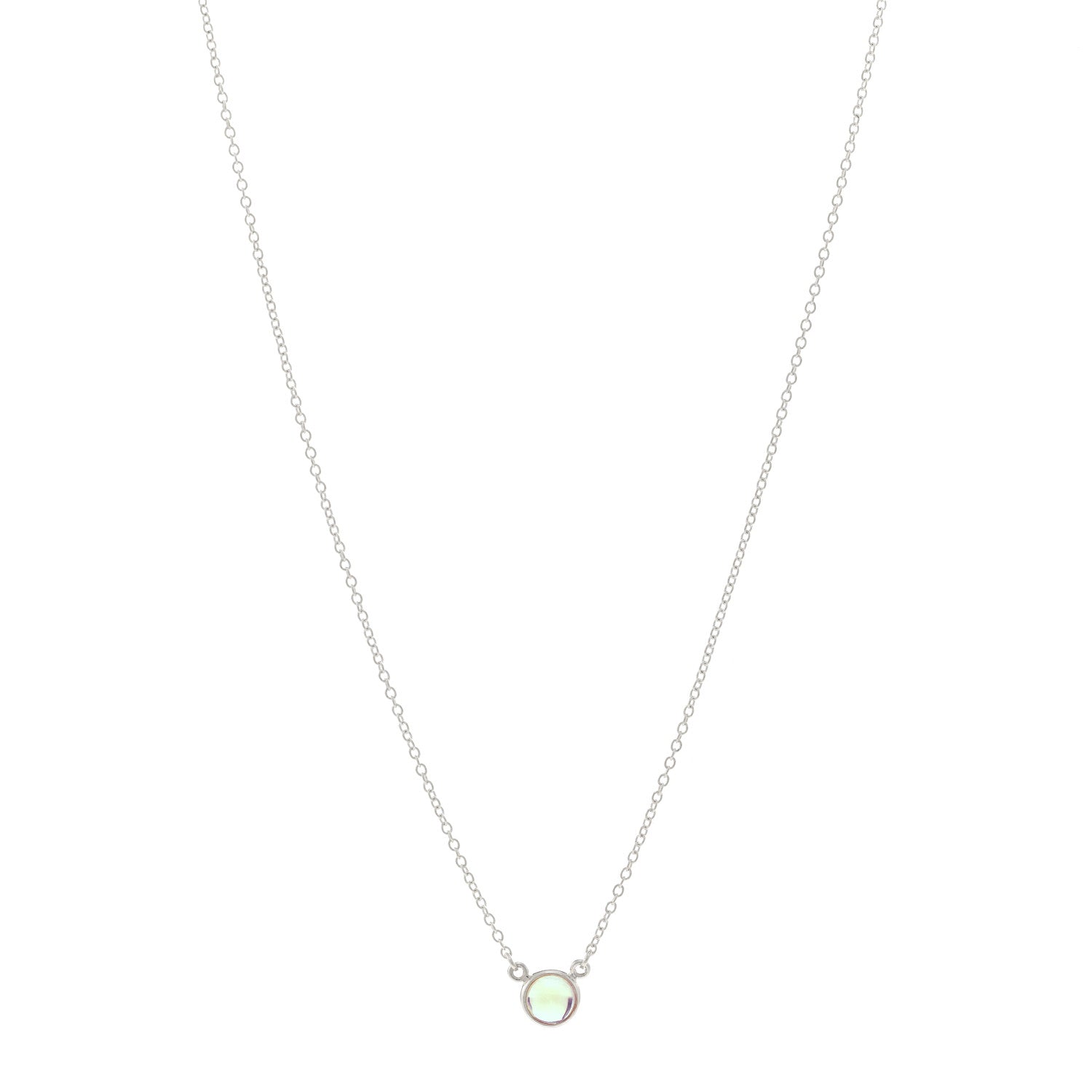 Tiffany Sterling Silver Moonstone Elsa Peretti Color By The Yard Necklace 1 of 4