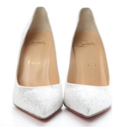 Christian Louboutin Glitter Givre Pigalle Follies 100 Pumps 37 White 2 of 9