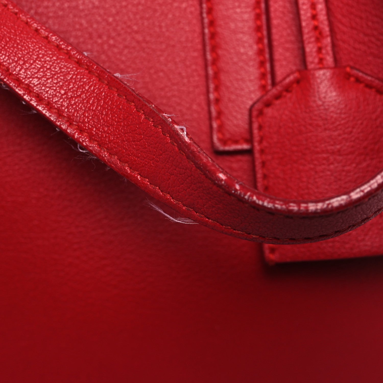 Saint Laurent Calfskin Large Shopping Tote Red 17 of 18