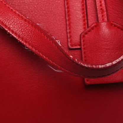 Saint Laurent Calfskin Large Shopping Tote Red 17 of 18