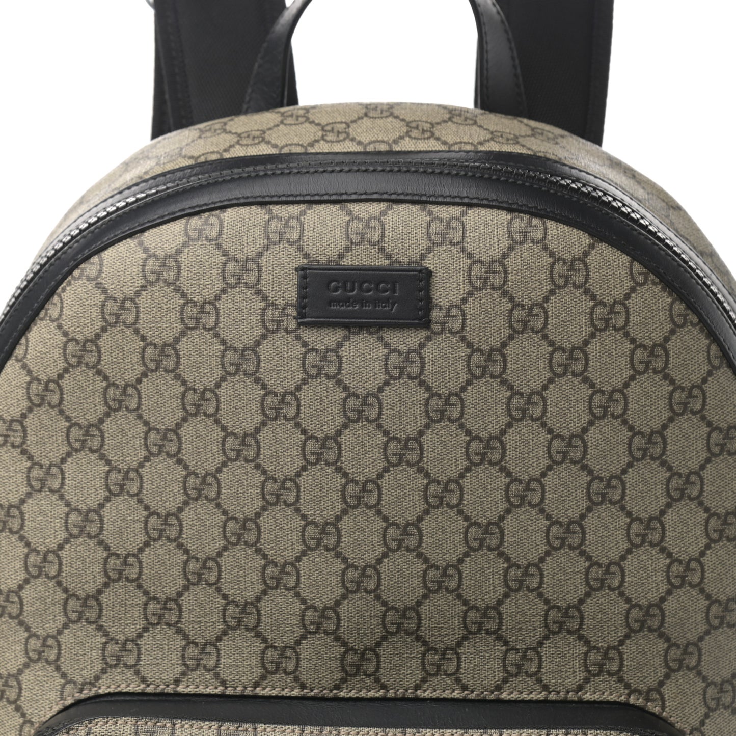 GG Supreme Monogram Medium Backpack Black
