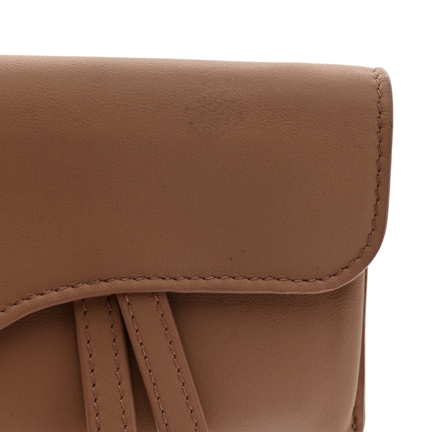 Ultra Matte Calfskin Nano Saddle Chain Pouch Rose Des Vents