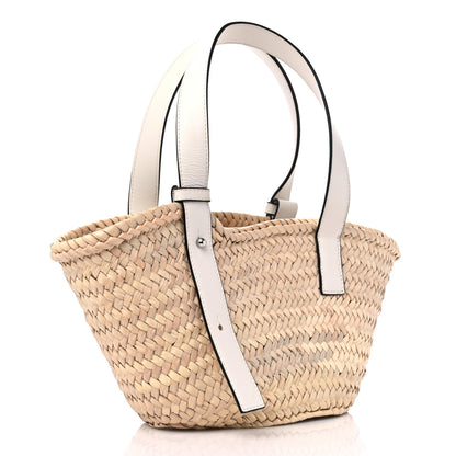 Loewe Raffia Small Basket Tote Bag Natural White 3 of 8