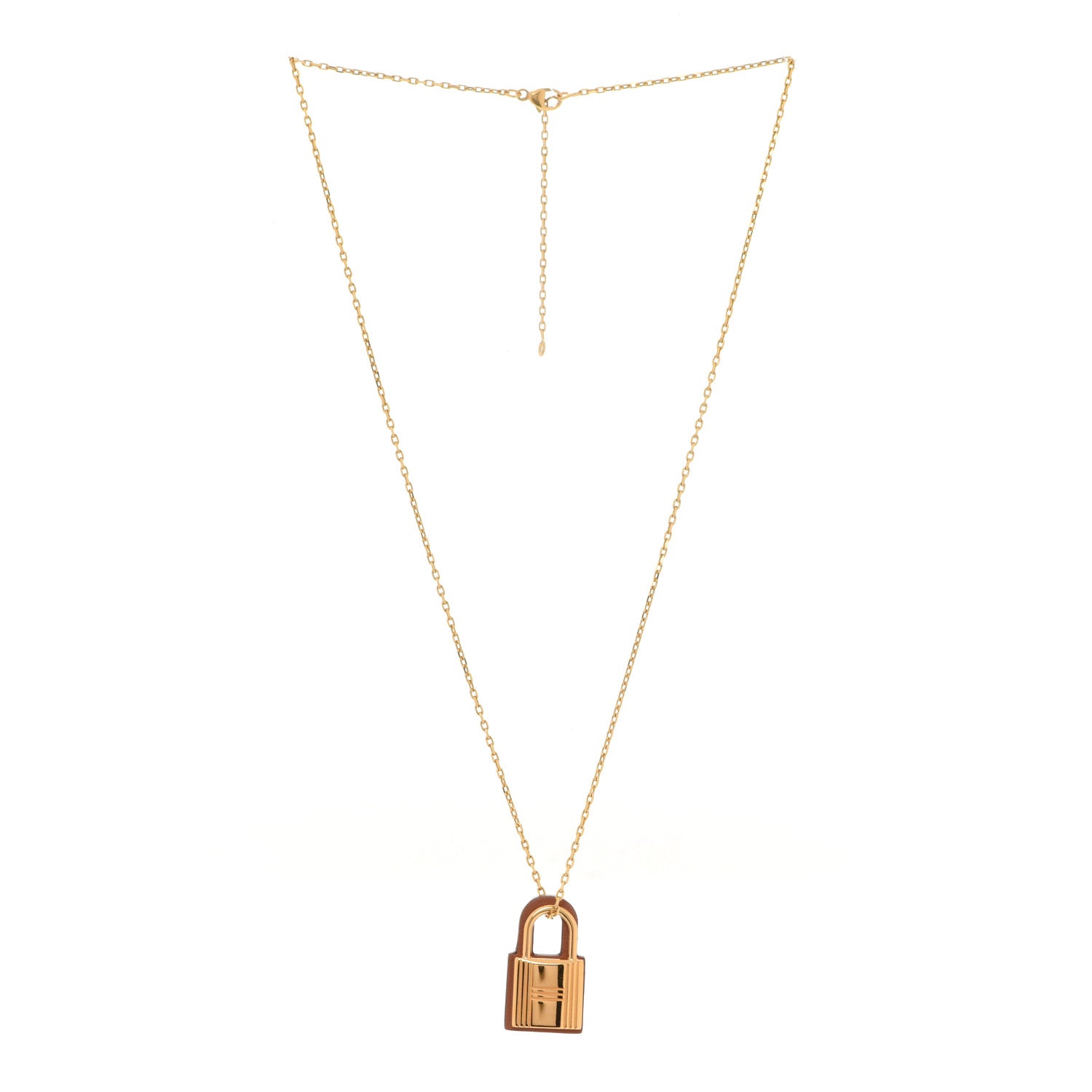 Hermes Swift Small O'Kelly Pendant Necklace Gold 3 of 7