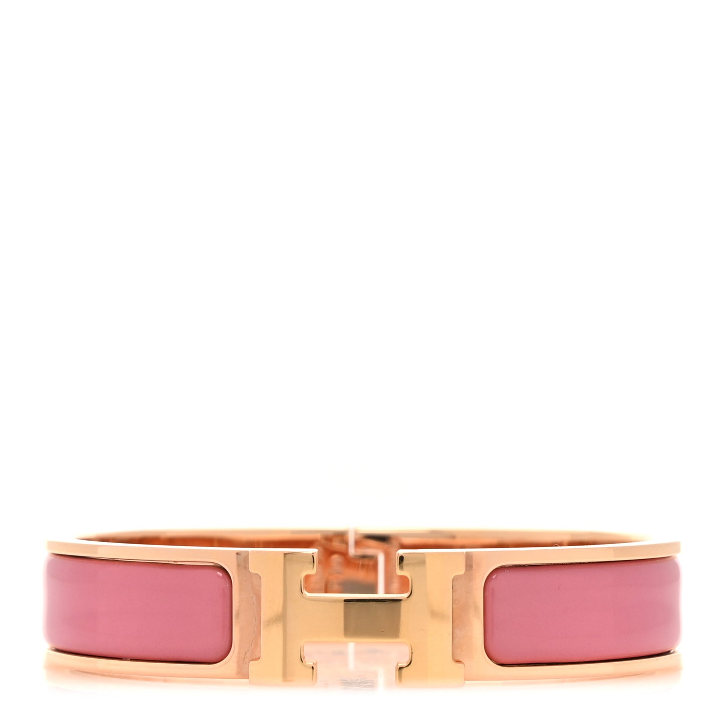 Enamel Narrow Clic Clac H Bracelet PM Rose Patch