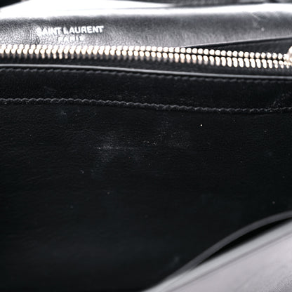 Saint Laurent Lambskin Bandana Studded Monogram Chain Wallet Black 14 of 15