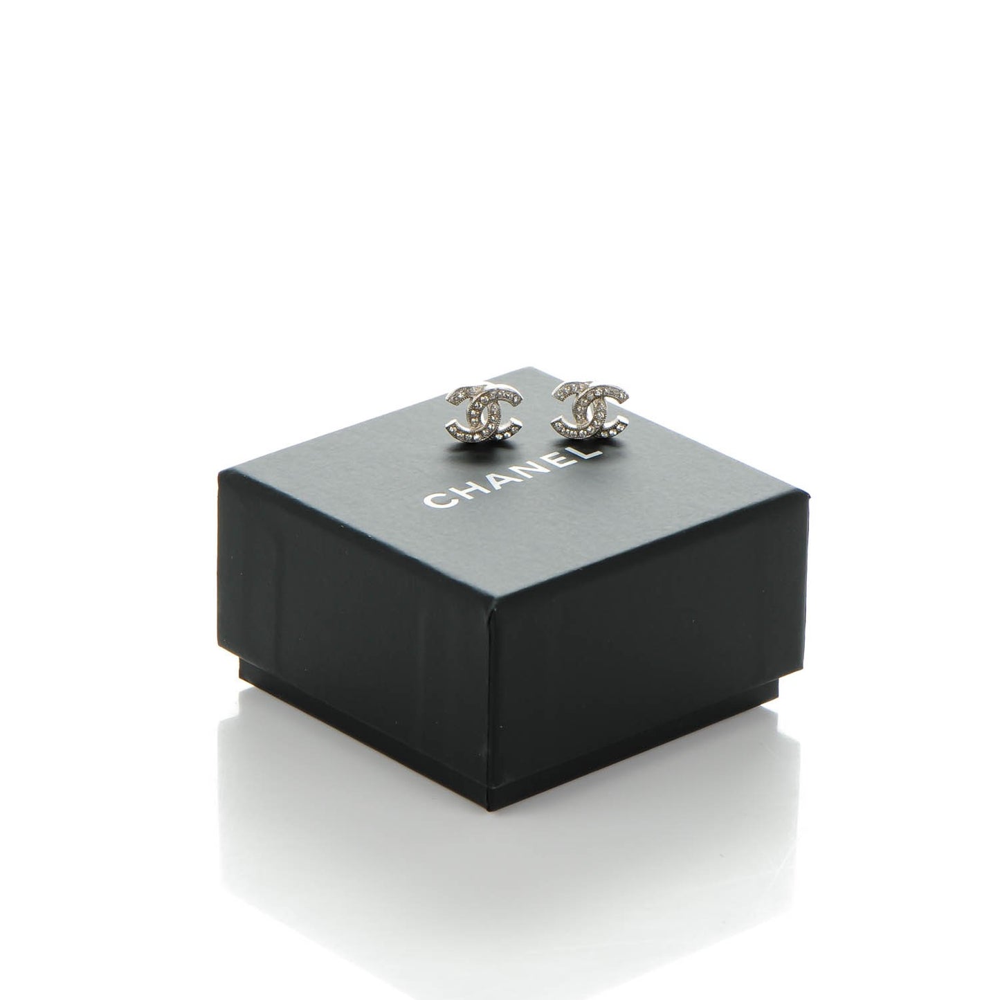 Crystal Timeless CC Earrings Silver