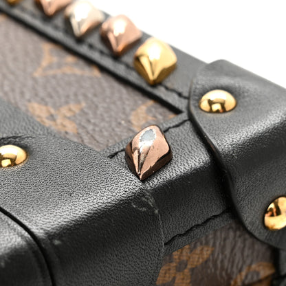 Louis Vuitton LOUIS VUITTON Monogram Studded Petite Malle Black 16 of 17