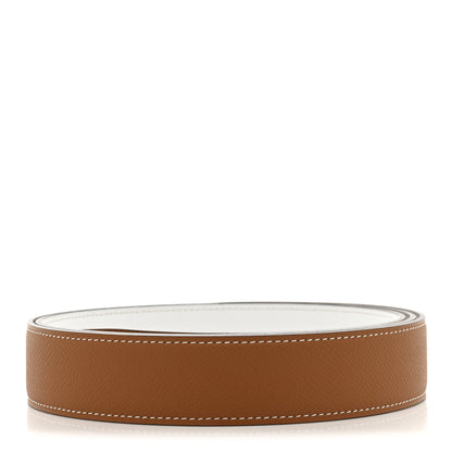 Hermes Epsom 32mm Belt Strap 115 46 White Gold 3 of 7