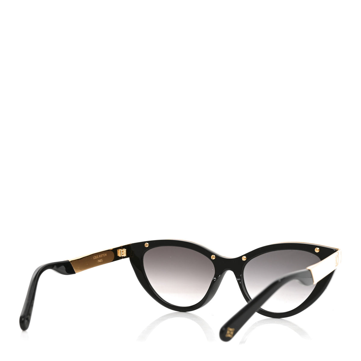 Louis Vuitton Metal LV Blend Cat Eye Sunglasses Z2644U Black Gold 4 of 7