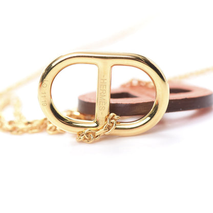 Hermes Swift O'Maillon Pendant Necklace Orange 4 of 6