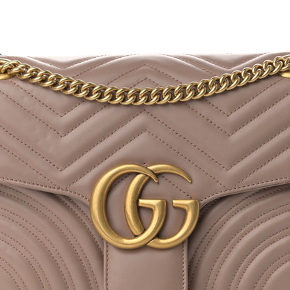 Gucci Calfskin Matelasse Medium GG Marmont Shoulder Bag Porcelain Rose 8 of 10