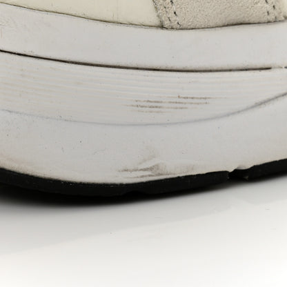 Chanel Mesh Suede Calfskin Grained Calfskin Womens CC Sneakers 39 White Black 10 of 12
