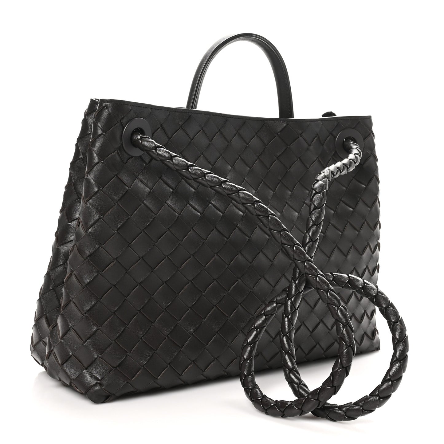 Nappa Intrecciato Medium Andiamo Shoulder Bag Fondant