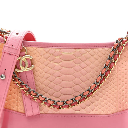 Chanel Snakeskin Small Gabrielle Hobo Pink 8 of 10