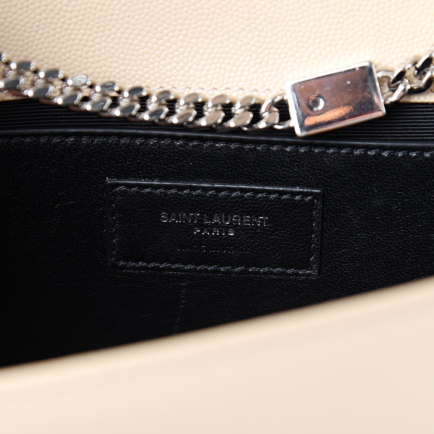 Saint Laurent Grain De Poudre Medium Classic Monogram Kate Satchel Sable Beige 5 of 9