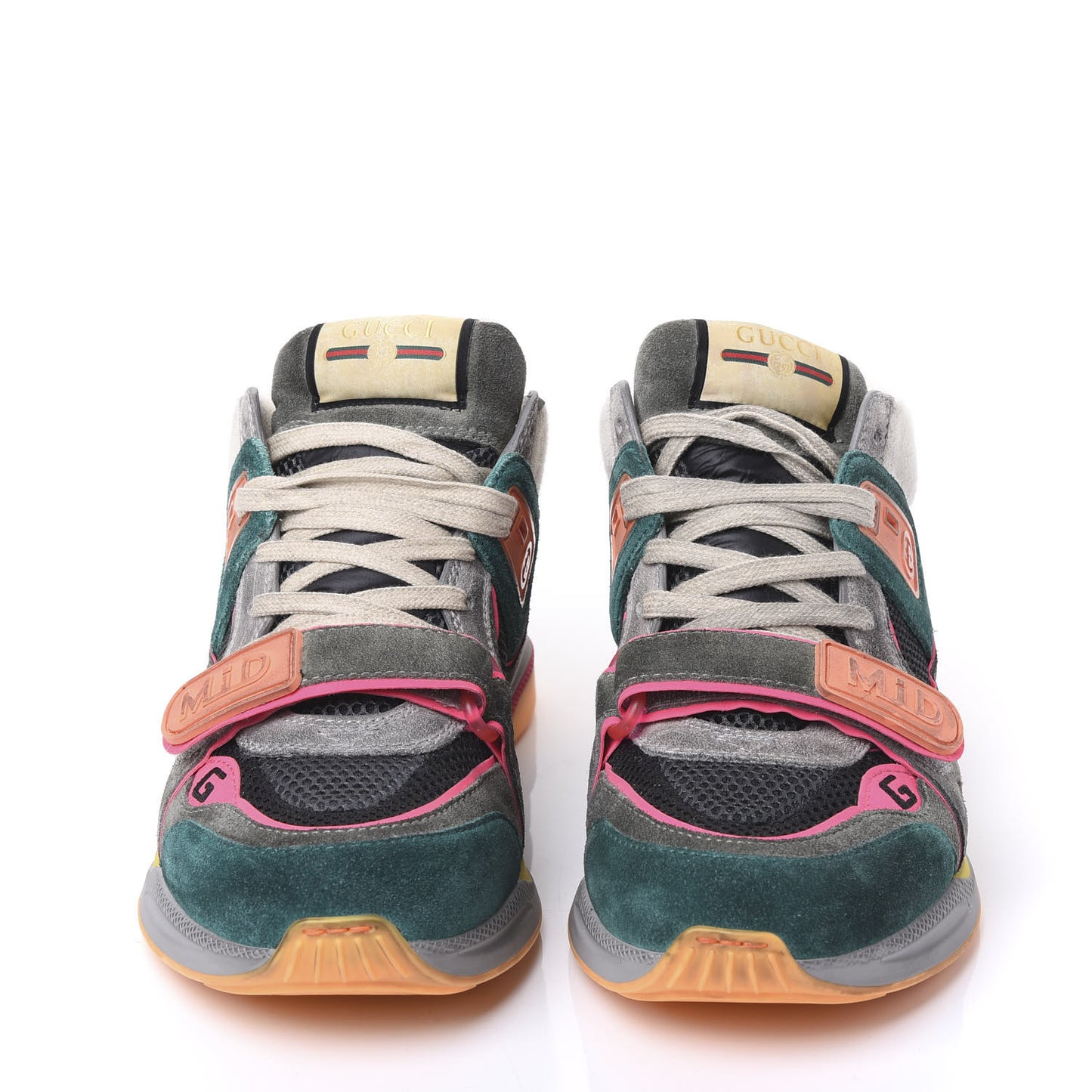 Suede Calfskin Mens Ultrapace Sneakers 6.5 Turquoise Grey