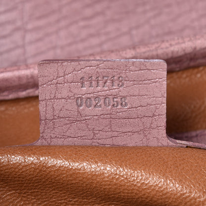 Gucci Calfskin Bamboo Bullet Satchel Carmine Rose 7 of 11