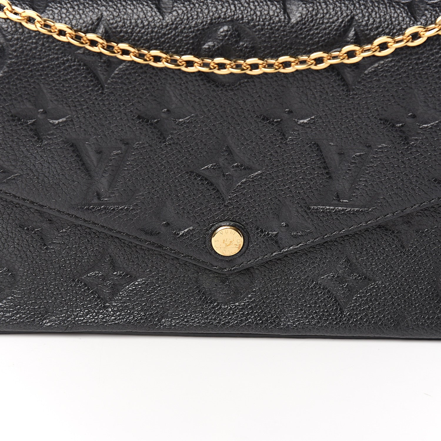 Louis Vuitton Empreinte Pochette Felicie Chain Wallet Black 9 of 11