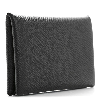 Hermes Epsom Calvi Card Case Black 3 of 8