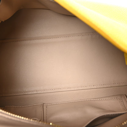 Salvatore Ferragamo Calfskin Sofia Gancini Satchel Yellow 5 of 10